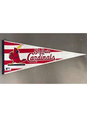 St. Louis Cardinals MLB Licensed Felt Pennant With Bird & Bat Design 30" Vintage